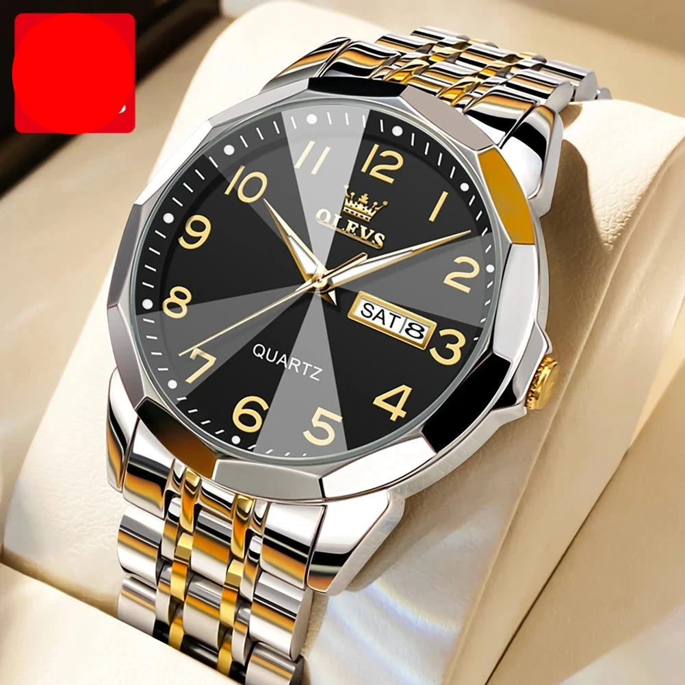 OLEVS Watch Gold Black