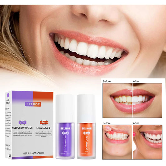 V34 Series Purple Whitening Toothpaste Fresh Breath Brightening Teeth