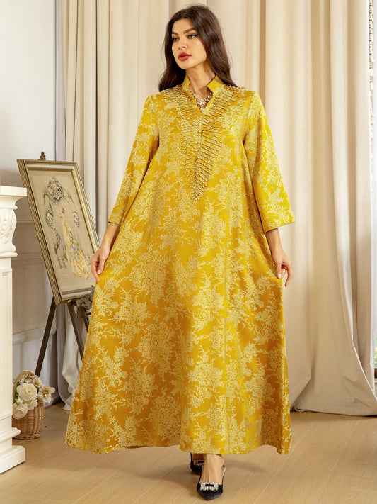 Casual Abaya Yellow