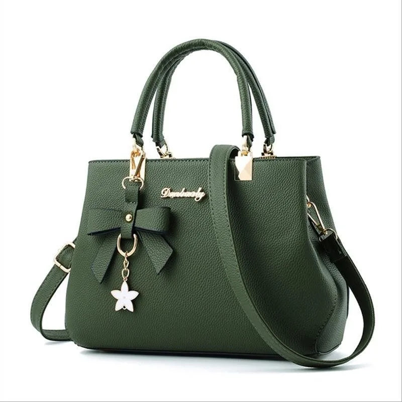 Leather Handbag Green