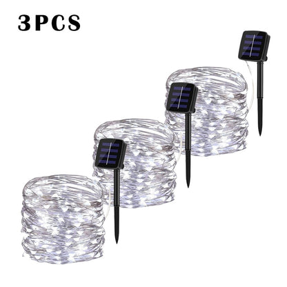 32m/22m/12m/7m Solar LED Light Outdoor Festoon Lamp