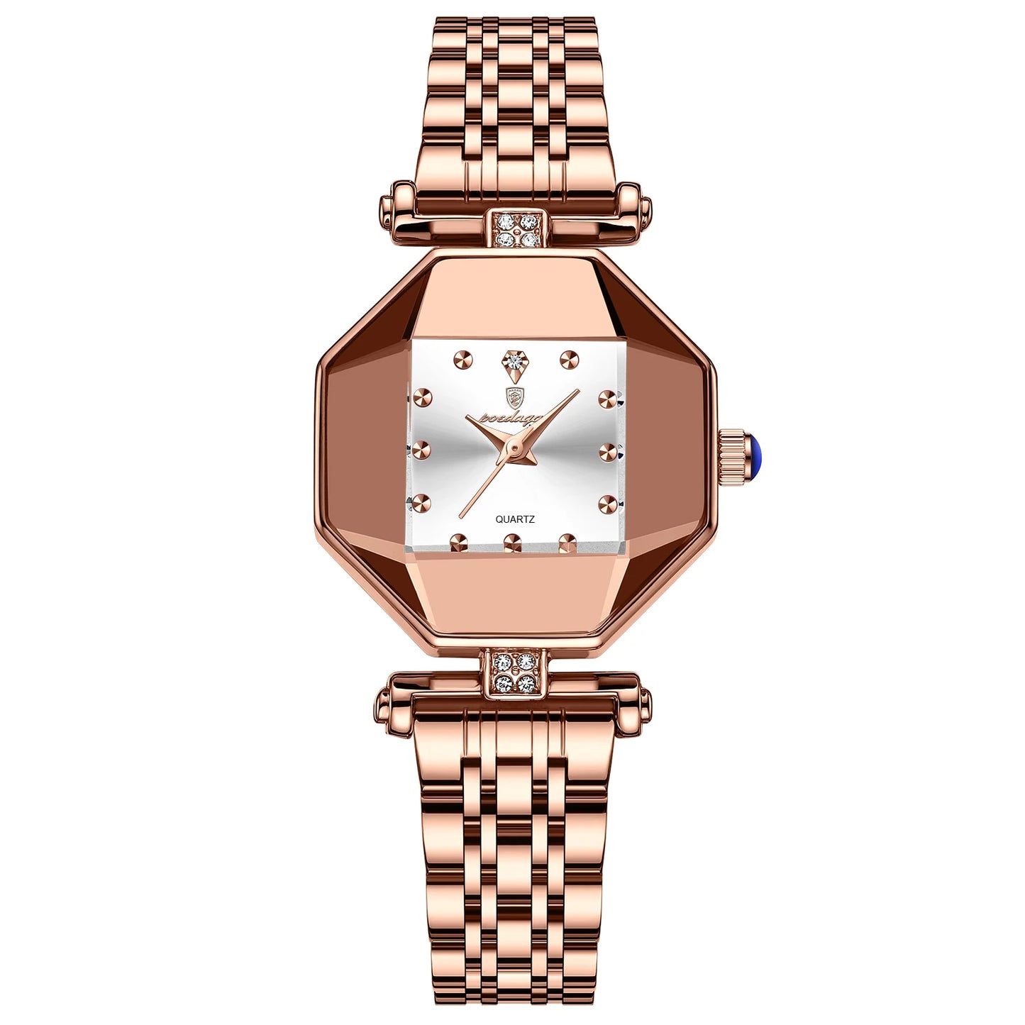 Ladies Watch Rose Gold White