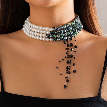 Collar White Green Black