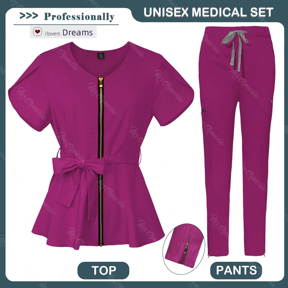 Unisex Medical Set Rose Red