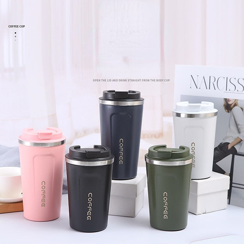 Stainless Steel Coffee Cup 380/510ML Thermos Travel
