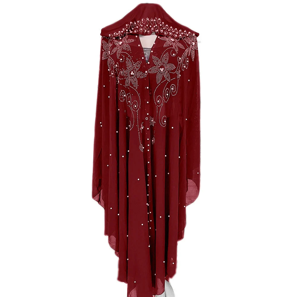 Abaya Dark Red