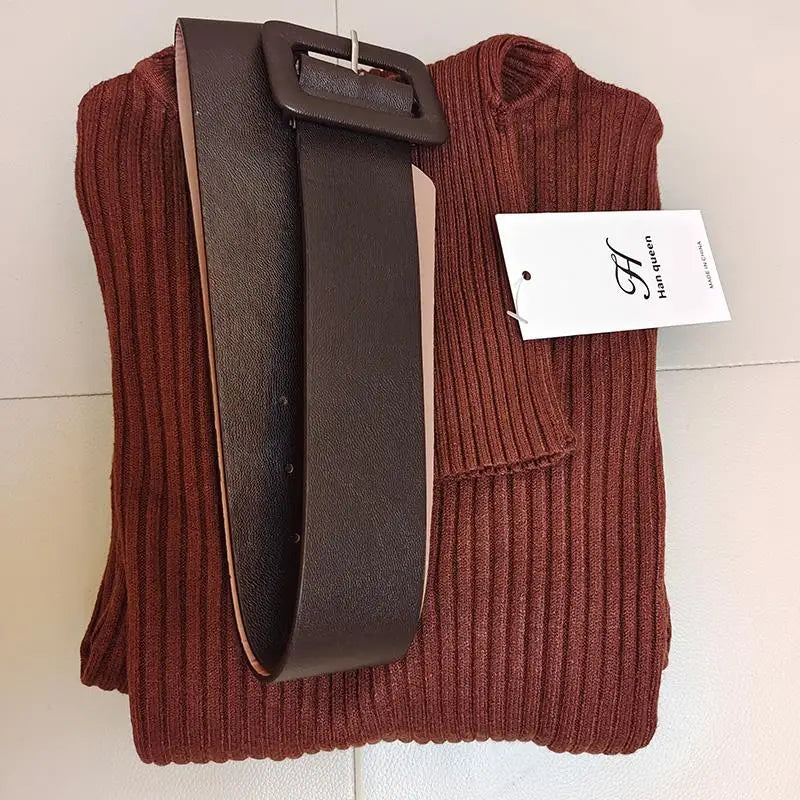 Turtleneck Sweater Brown 