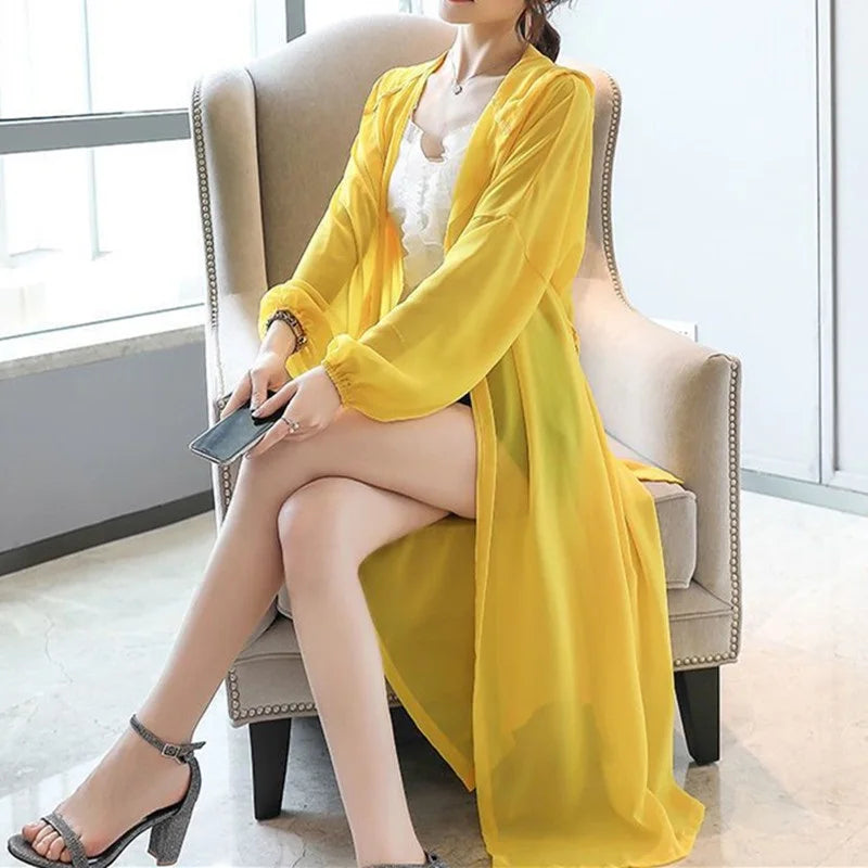 Hooded Cardigan Yellow