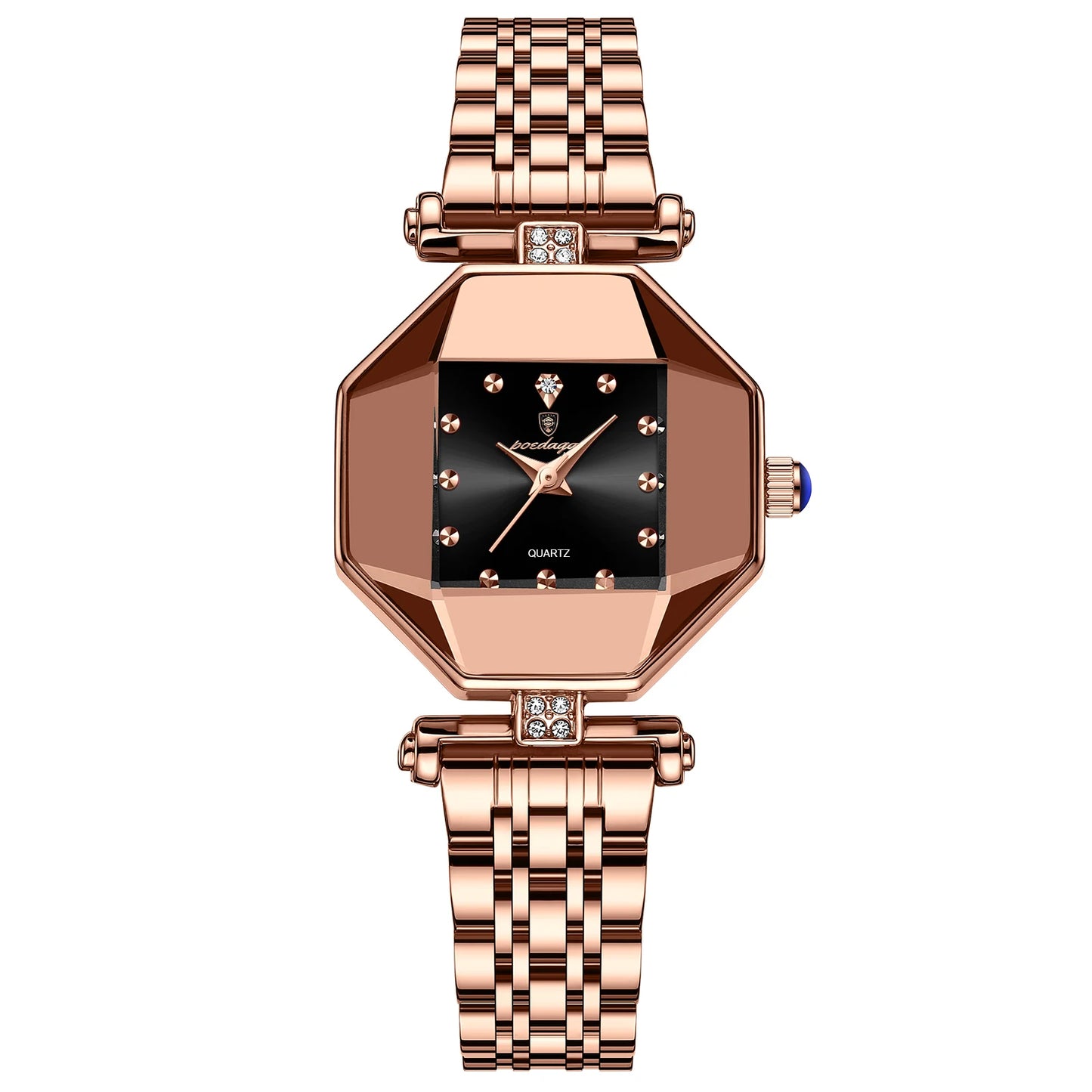 Ladies Watch Rose Gold Black