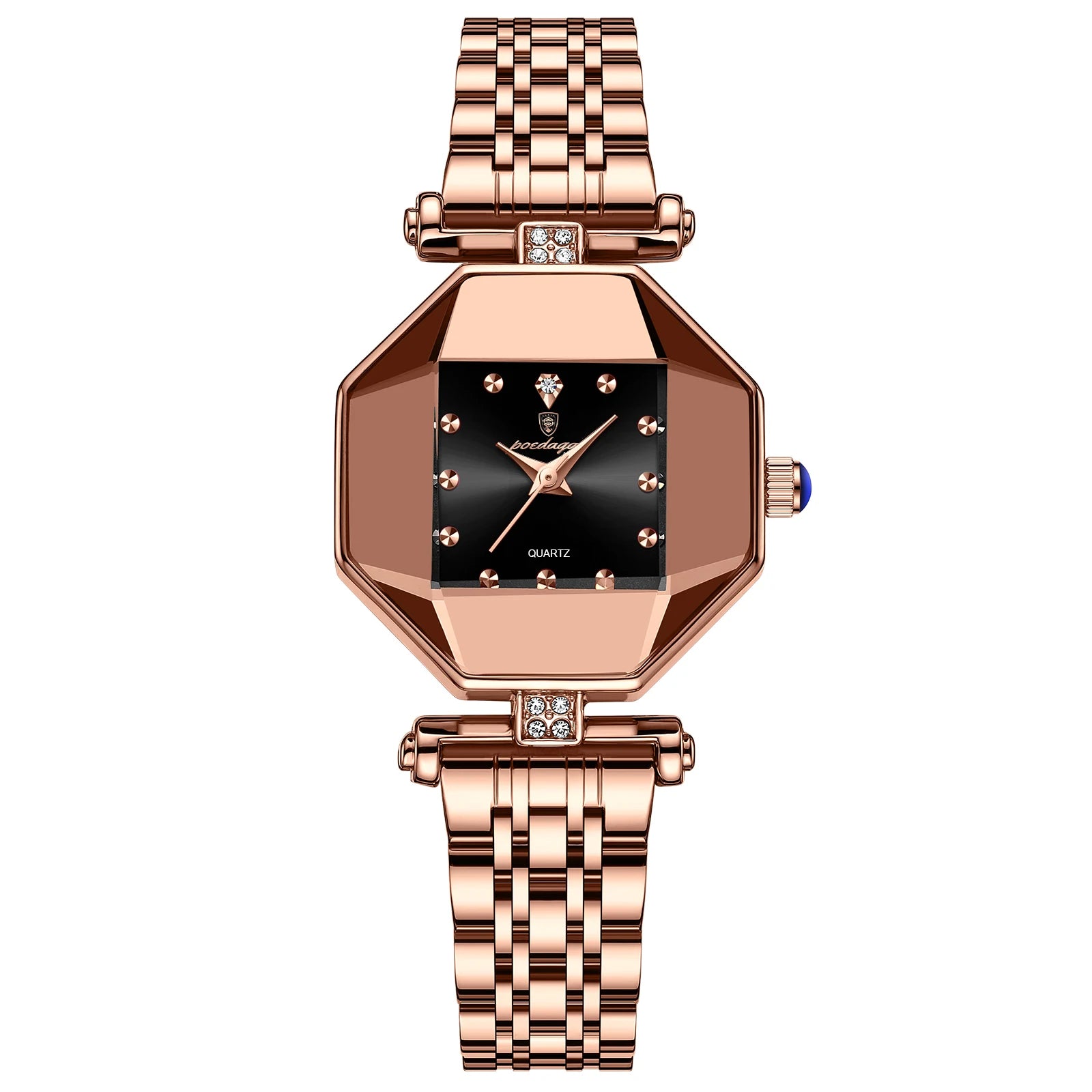 Ladies Watch Rose Gold Black