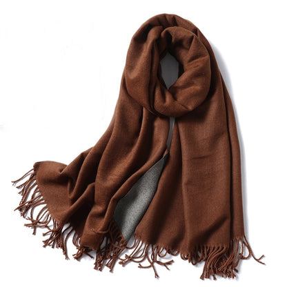 Winter Cashmere Scarf Women Thick Warm Shawls Wraps Lady