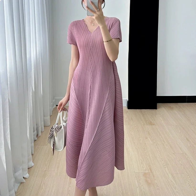 Pleated Dress Pink