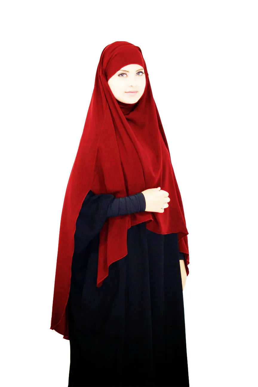 Abaya con velo Red