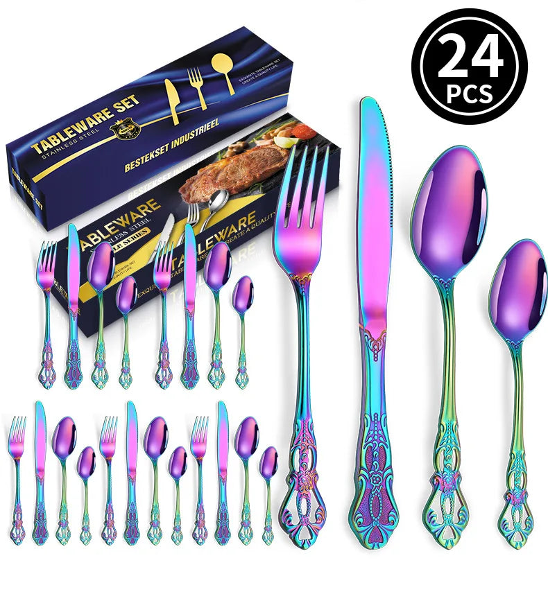 Juego tenedor y cuchillo AA 24pcs