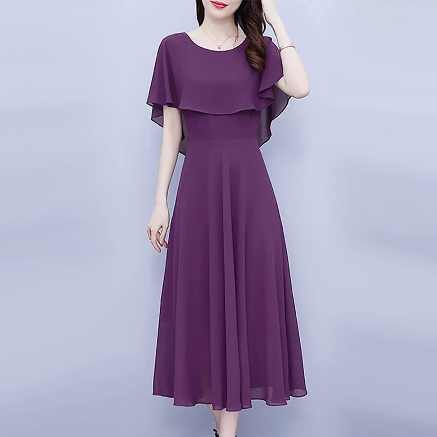 Chiffon Dress Purple