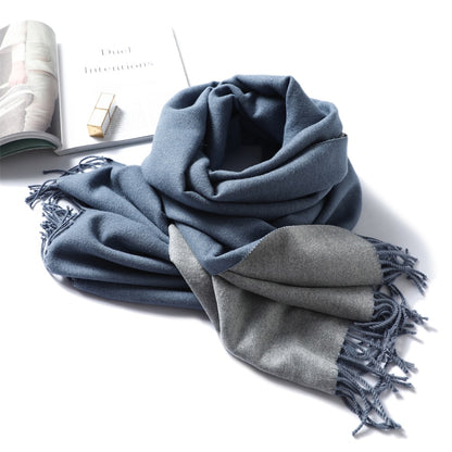 Winter Cashmere Scarf Women Thick Warm Shawls Wraps Lady