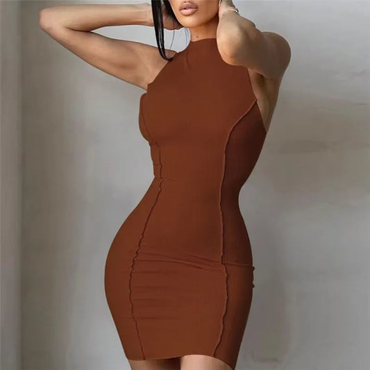 Beach Dress Brown