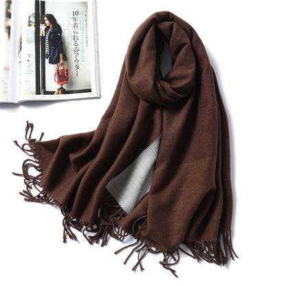 Winter Cashmere Scarf Women Thick Warm Shawls Wraps Lady