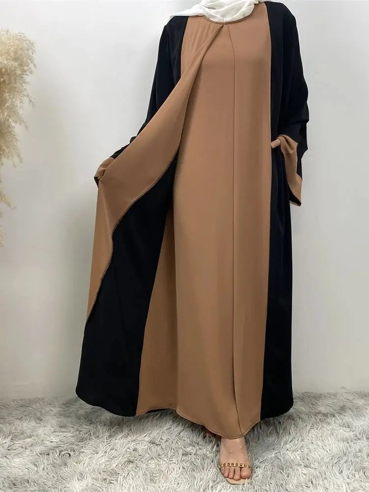 Abaya Black Brown Dress