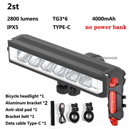 Light Front Waterproof Led Flashlight Bicycle Light Rechargeable