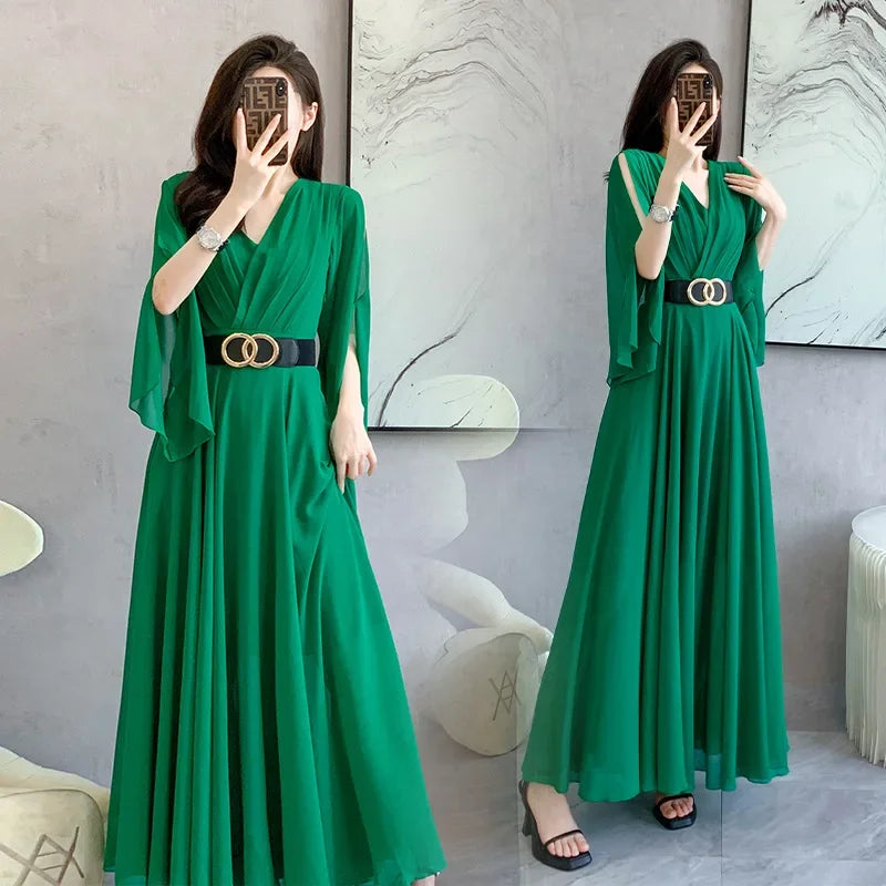 Belted Dress Green
