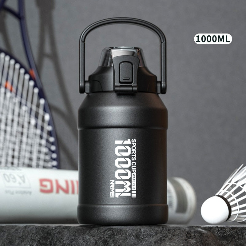 Water Bottle Large Capacities With Straw Cup Cold Hot Thermos