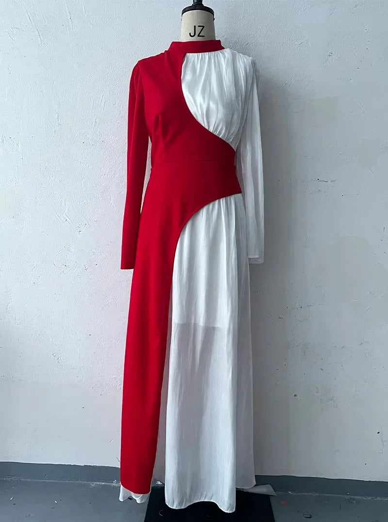 Vestido Elegante White Red