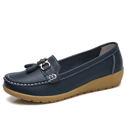 Zapatos planos Navy