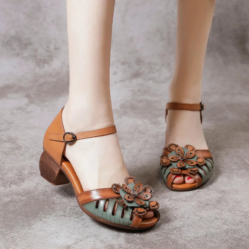 Leather Sandals Brown