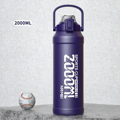 Water Bottle Large Capacities With Straw Cup Cold Hot Thermos