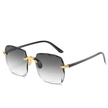 Rimless Women's Sunglasses Fashion Gradient Lenses