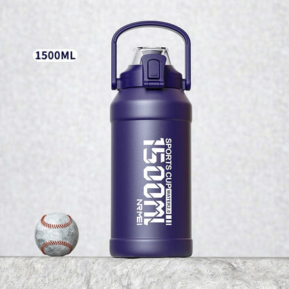 Water Bottle Large Capacities With Straw Cup Cold Hot Thermos