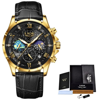 Reloj LIGE Gold Black