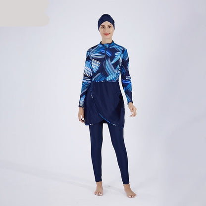 3PCS women's Muslim swimwear long-sleeve burkini