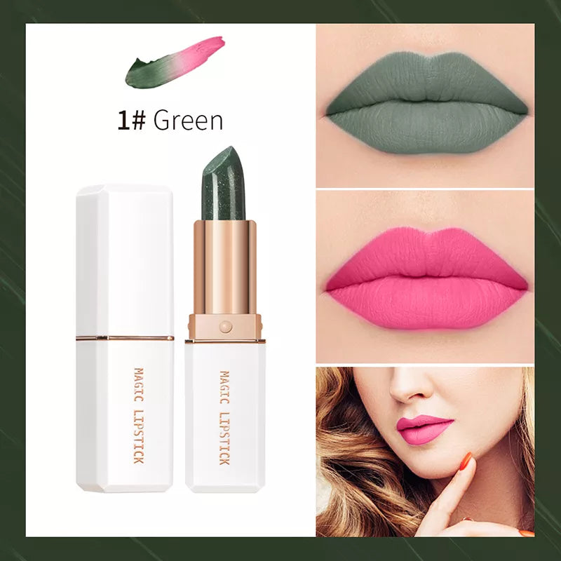 Maquillaje de labios verde 1