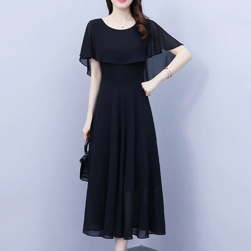 Chiffon Dress Black