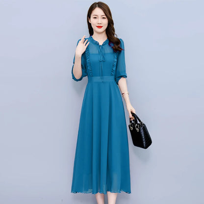 Chiffon Dress Blue