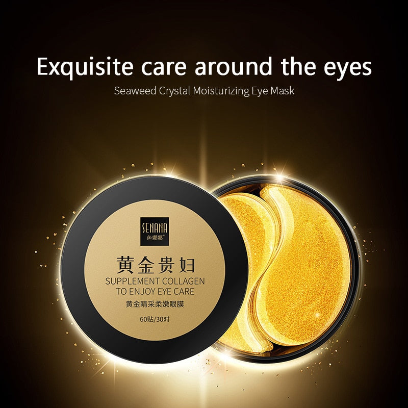 24k Gold Hyaluronic Acid Eye Mask 60pcs Moisturizing Anti-Aging