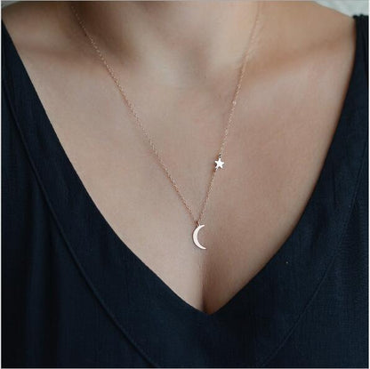 Tiny Heart Choker Necklace for Women Silver Color Chain Small