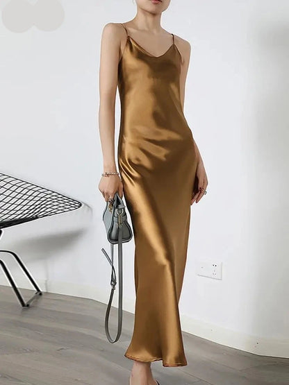 Vestido Satinado Brown