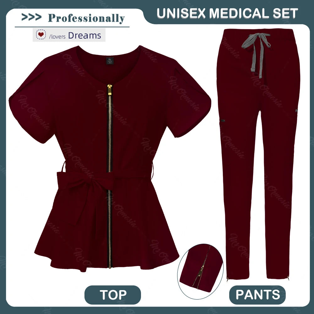 Unisex Medical Set Burgundy