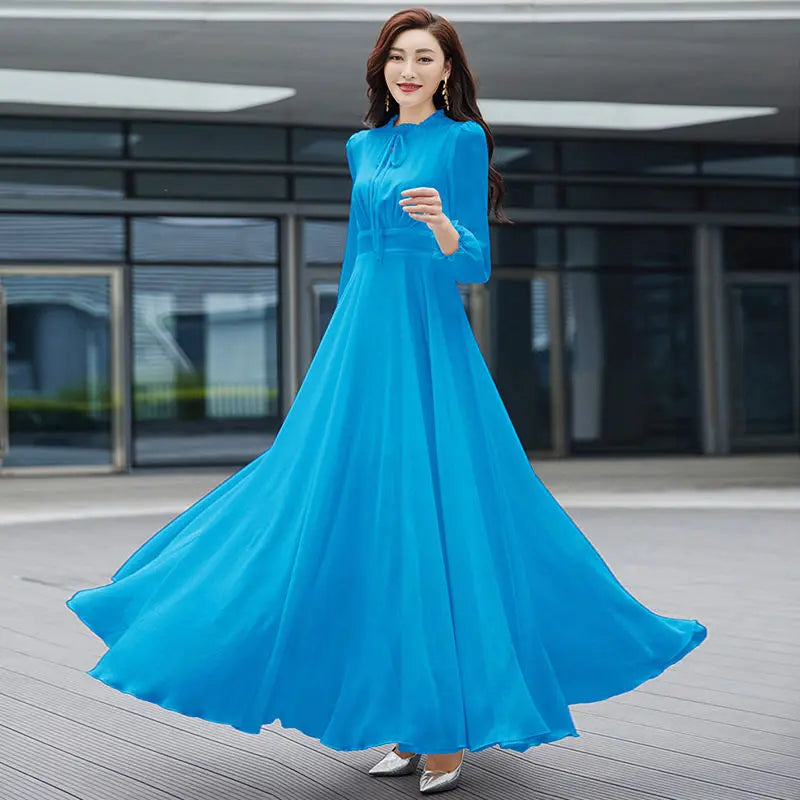 Chiffon Dress Sky Blue