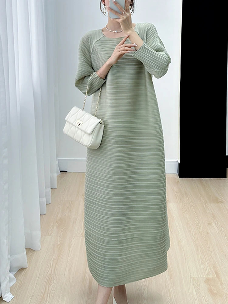 Pleated Dress Light Green