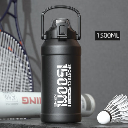 Water Bottle Large Capacities With Straw Cup Cold Hot Thermos