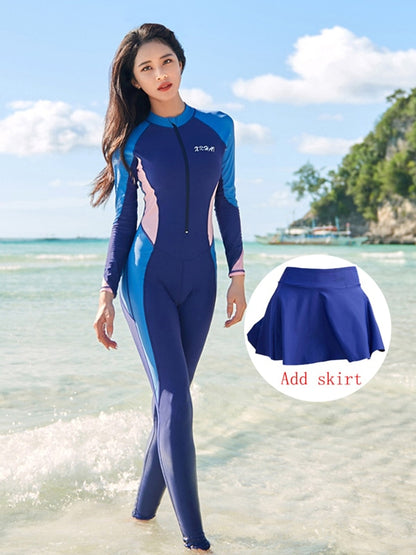 One Piece Front Zipper Couple Wetsuit Women