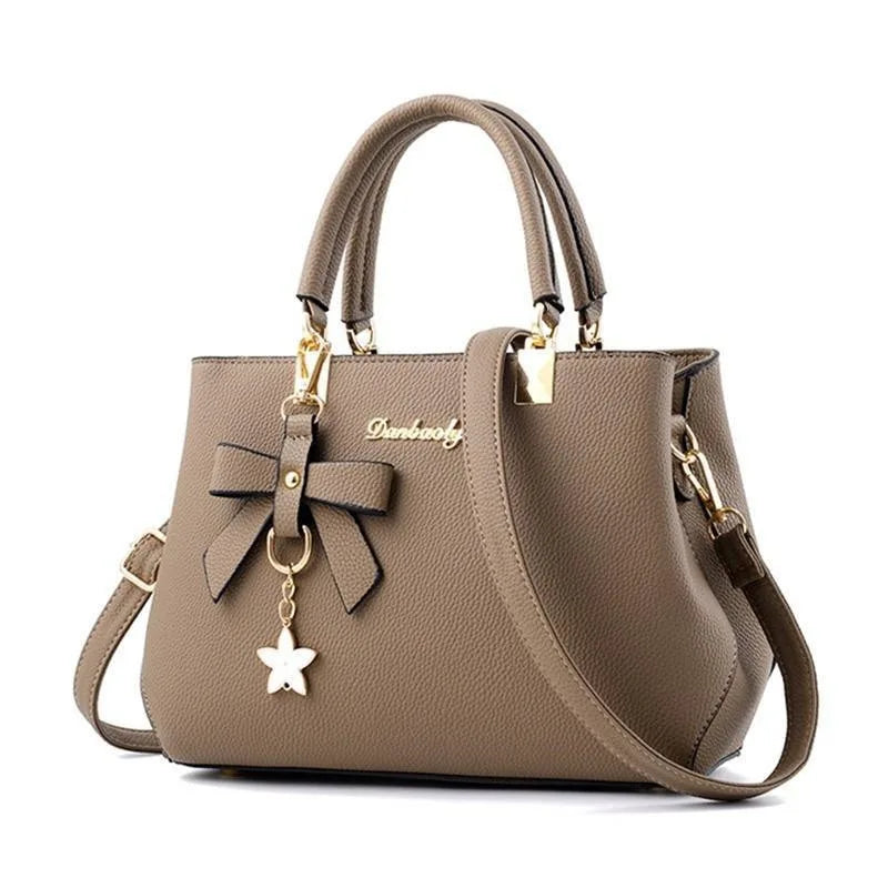 Leather Handbag Khaki