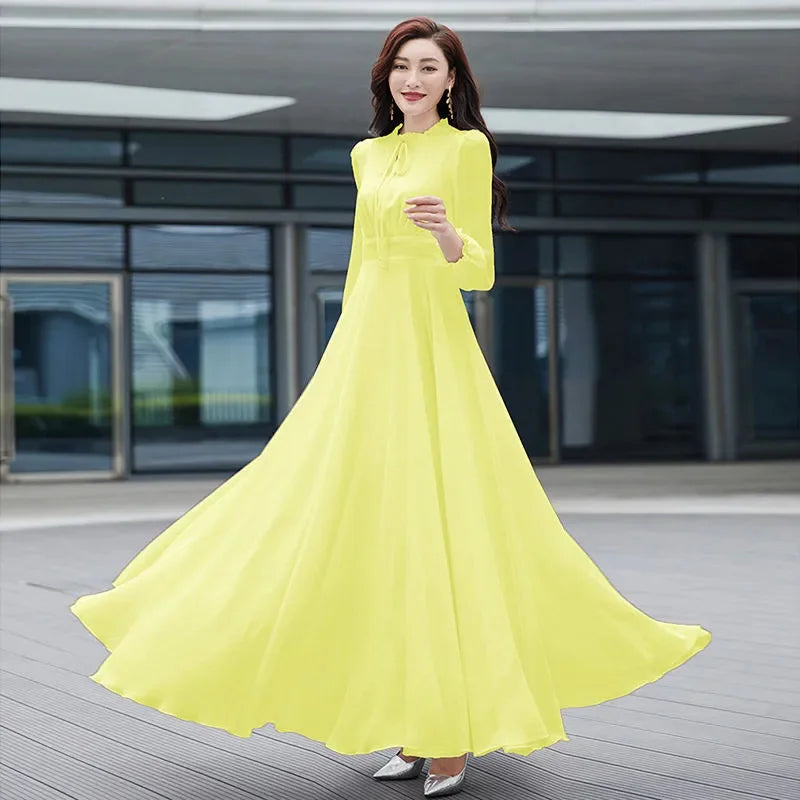 Chiffon Dress Yellow