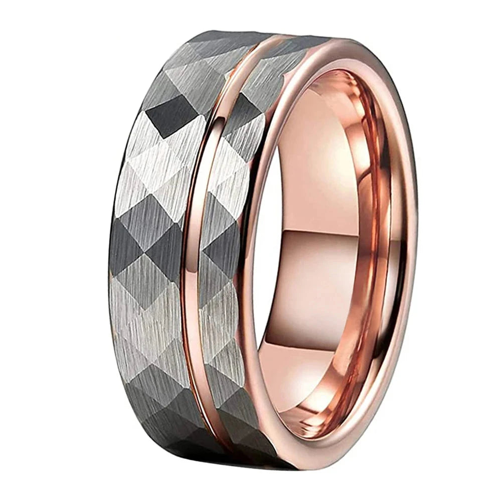 Tungsten Ring 8mm Rose Tungsten