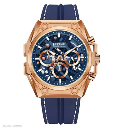 Reloj analógico Rose Gold Blue