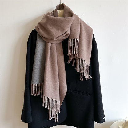 Winter Cashmere Scarf Women Thick Warm Shawls Wraps Lady